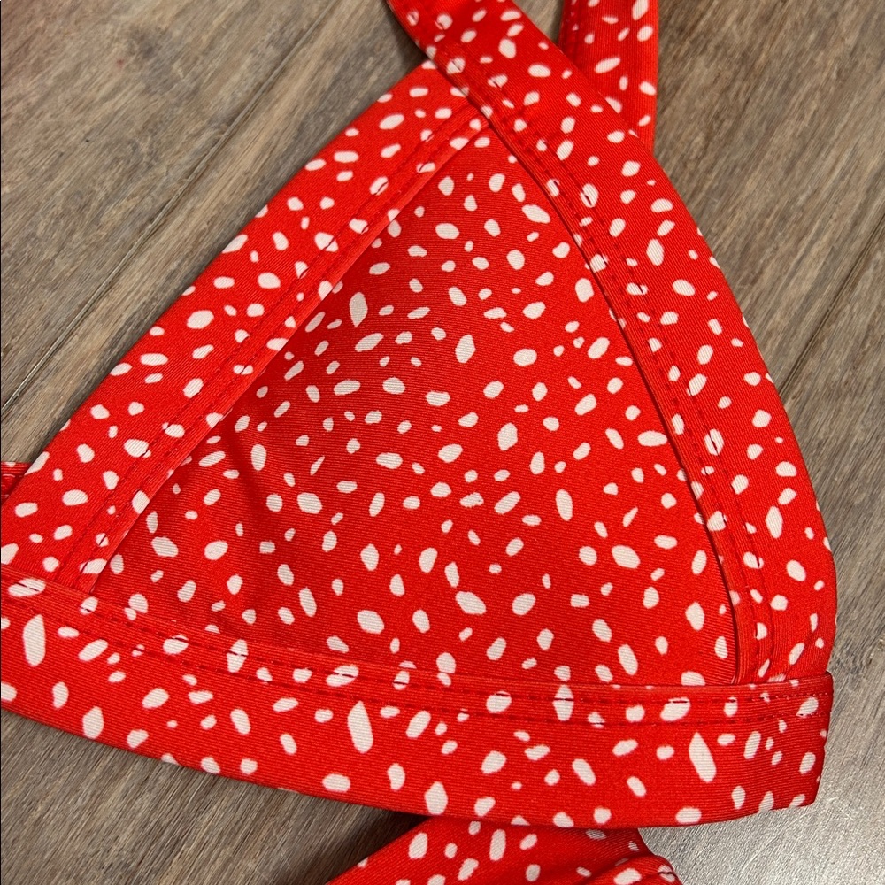 ONEONE KAMERON JESSE BIKINI Red Polka Dot Bikini Set triangle top retro pinup - Picture 11 of 12